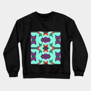 Pattern Design in green purple and orange Crewneck Sweatshirt